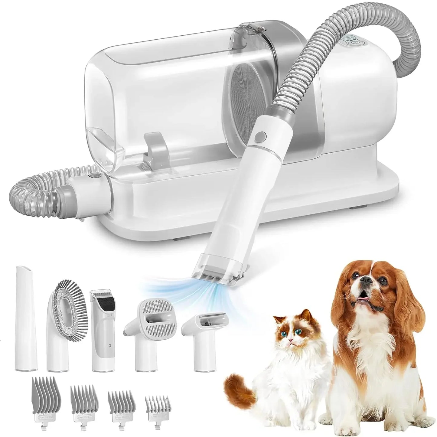 Pet Grooming Vacuum Kit – Reduce Shedding, Collect Hair, Keep Home Clean