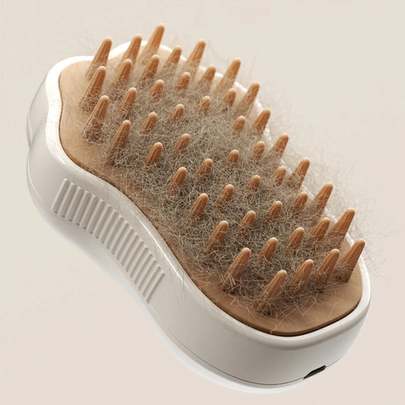 Steamy Pet Grooming Brush – Removes Loose Hair & Massages
