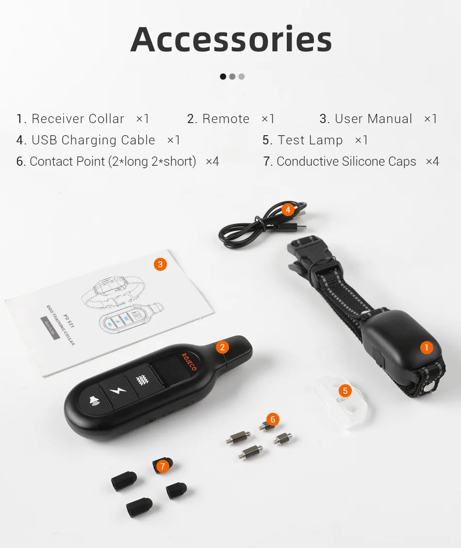 Dog Training Collar – Rechargeable Remote Control & IPX7 Waterproof