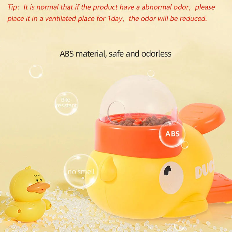 Interactive Pet Feeding Toy – Duck Design with Anti-Slip Base