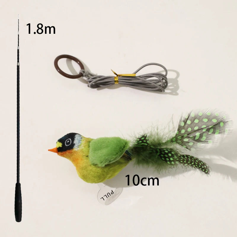 Interactive Cat Toy – Plush Bird with Realistic Sound & Catnip