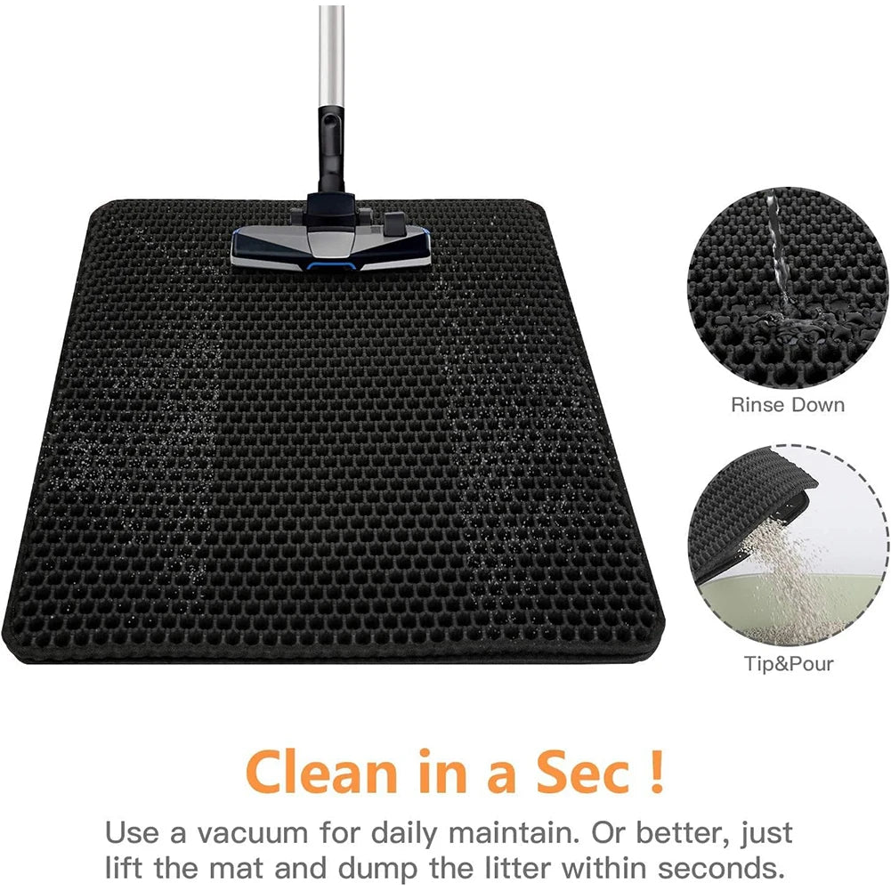 Cat Litter Mat – Double Layer, Waterproof & Non-Slip