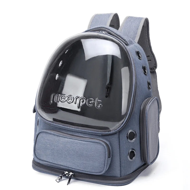 Pet Carrier Backpack – Transparent Design for Cats & Small Dogs