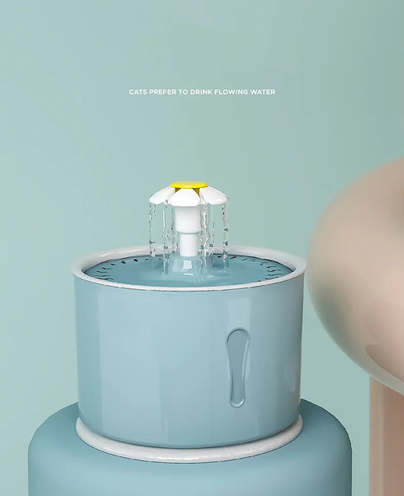 2.4L Automatic Pet Water Fountain – LED Cat & Dog Dispenser with Filters