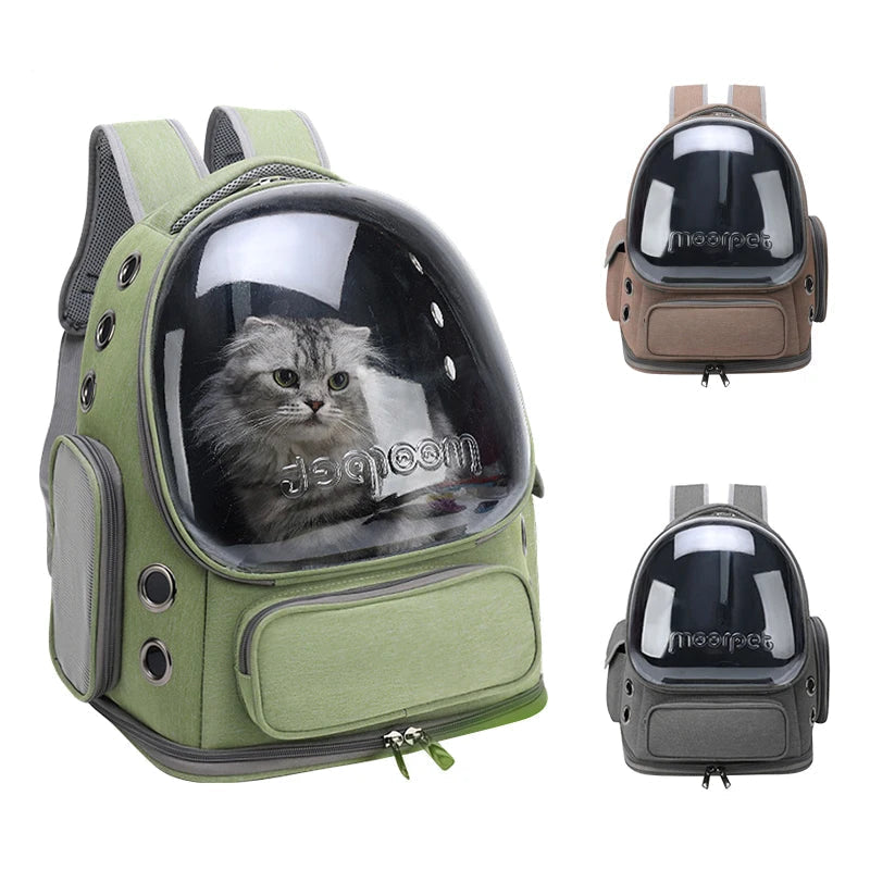 Pet Carrier Backpack – Transparent Design for Cats & Small Dogs