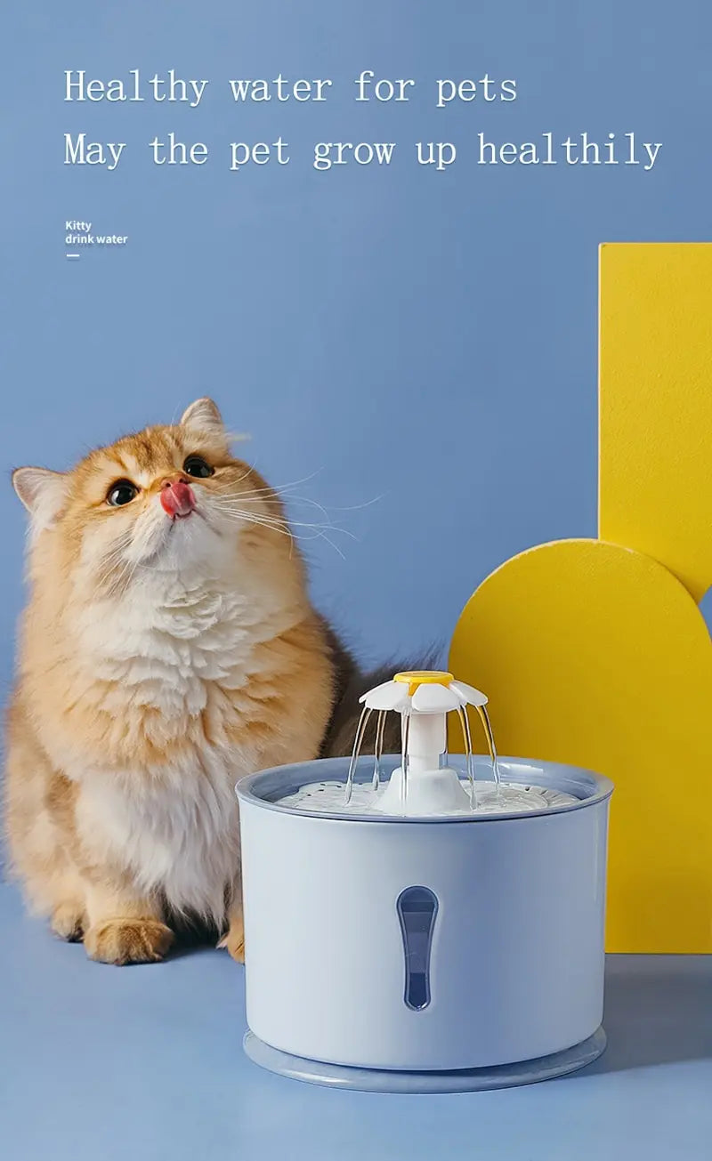 2.4L Automatic Pet Water Fountain – LED Cat & Dog Dispenser with Filters