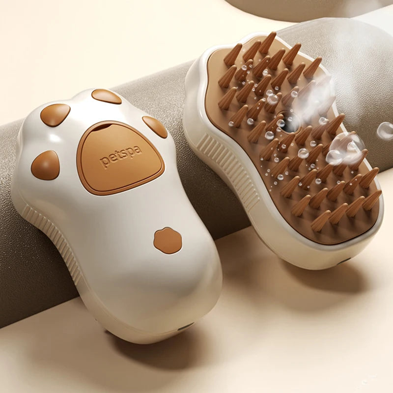 Steamy Pet Grooming Brush – Removes Loose Hair & Massages