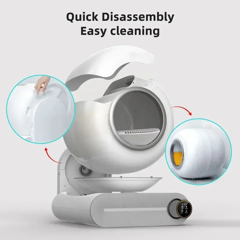 Automatic Self-Cleaning Cat Litter Box – 65L Smart Enclosed Tray