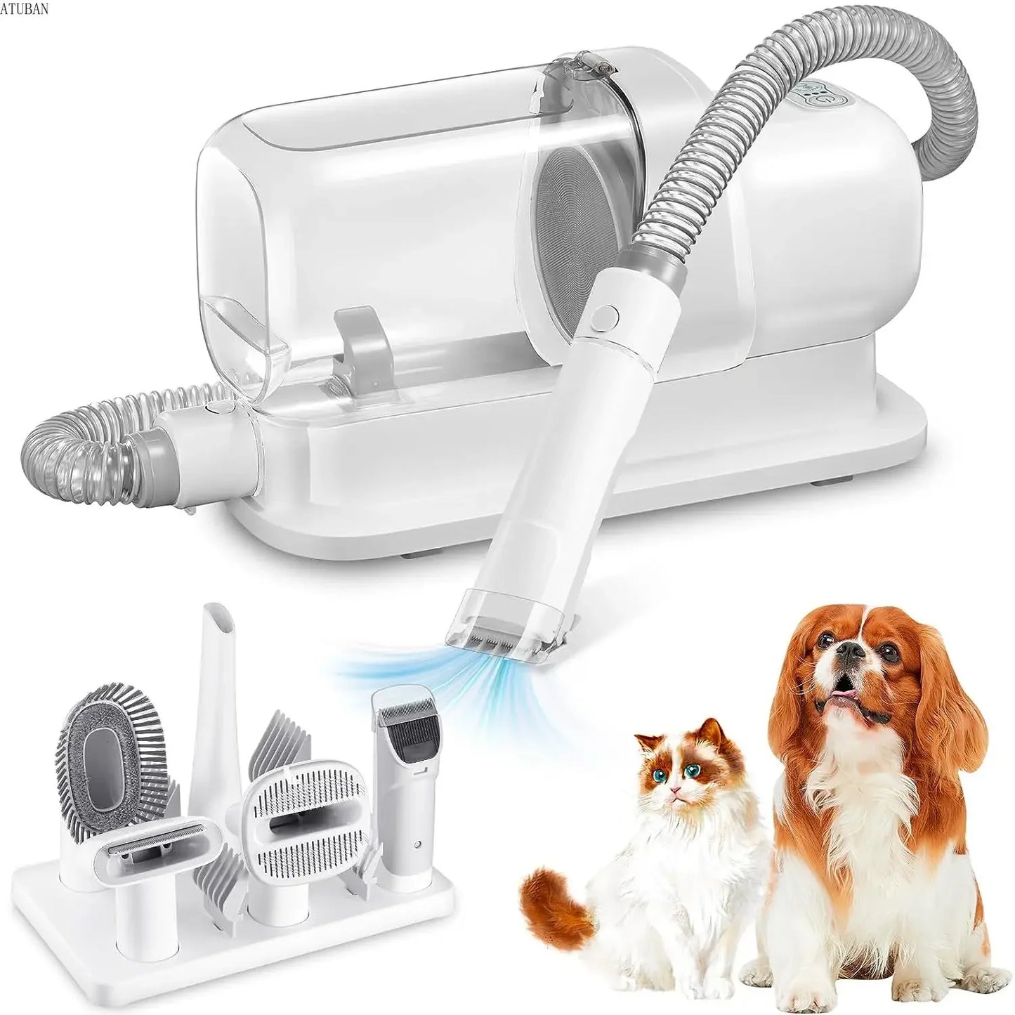 Pet Grooming Vacuum Kit – Reduce Shedding, Collect Hair, Keep Home Clean