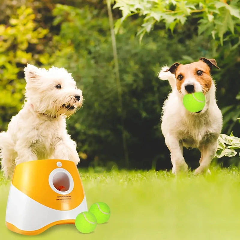 Automatic Dog Tennis Ball Launcher – Rechargeable Interactive Toy