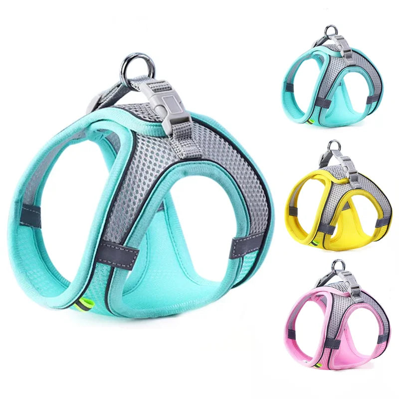 Reflective Pet Harness & Leash Set – Adjustable, Breathable for Cats & Dogs