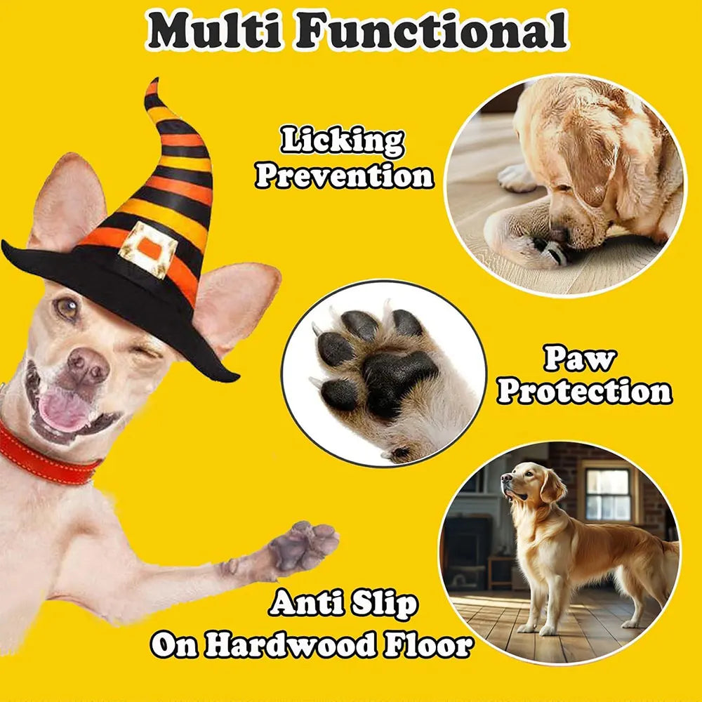 4-Pack Anti-Slip Dog Socks – Paw Protection with Strong Grip