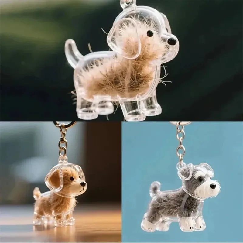 Dog & Cat Fur Keychain – Capsule Pendant for Pet Keepsakes