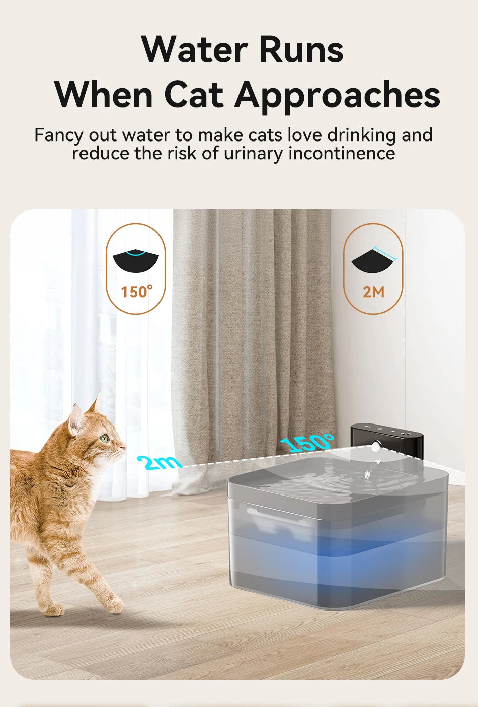 Smart Pet Water Fountain – Wireless Automatic Cat & Dog Dispenser