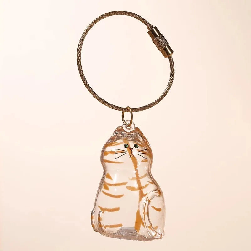Dog & Cat Fur Keychain – Capsule Pendant for Pet Keepsakes