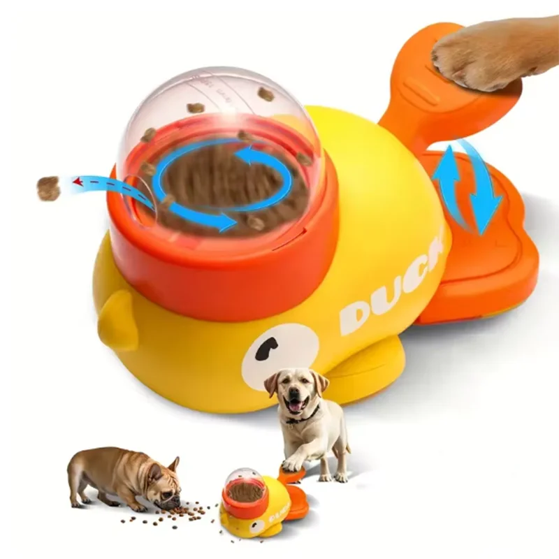 Interactive Pet Feeding Toy – Duck Design with Anti-Slip Base