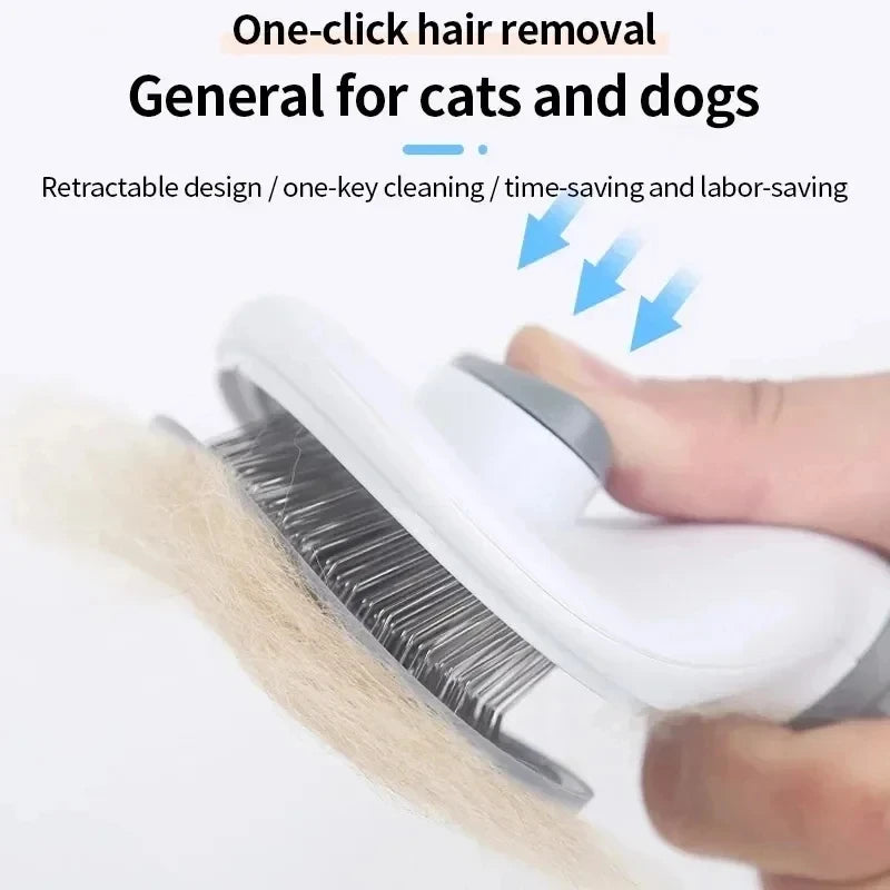 Pet Grooming Brush – Easy Clean Comb for Dogs & Cats