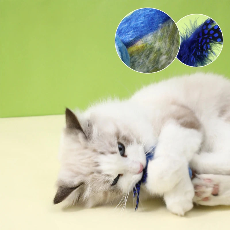 Interactive Cat Toy – Plush Bird with Realistic Sound & Catnip