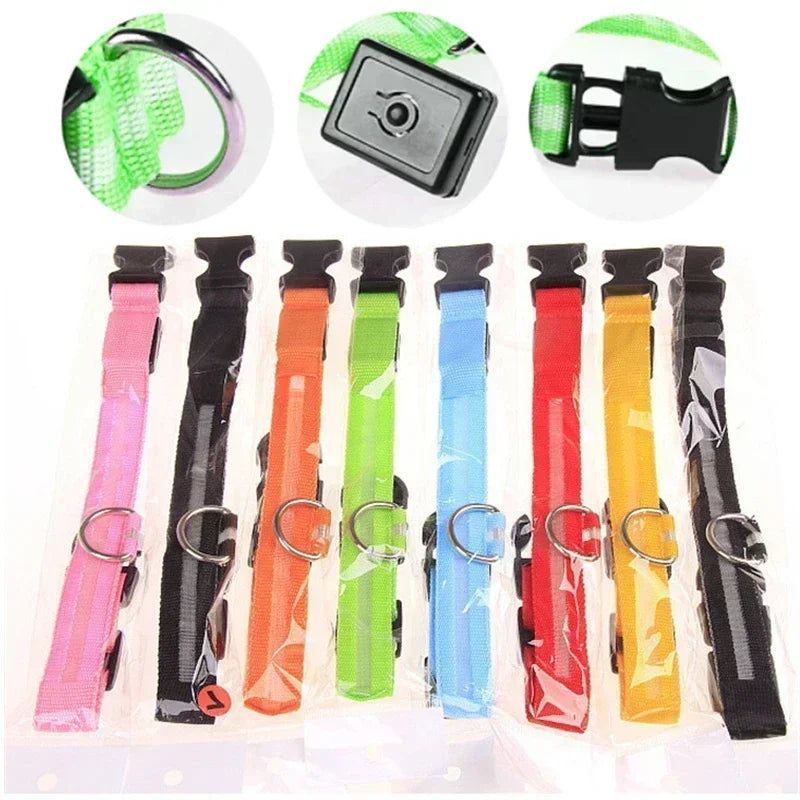 LED Dog Collar – Adjustable Rechargeable Glowing Night Safety Collar