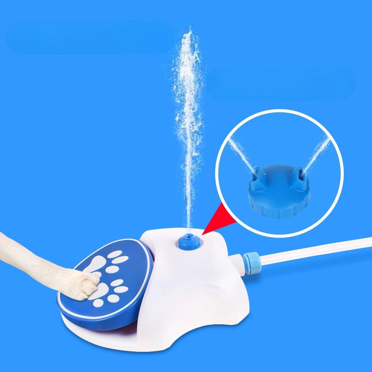 Pet Paw-Activated Outdoor Water Fountain – Automatic Dog Feeder