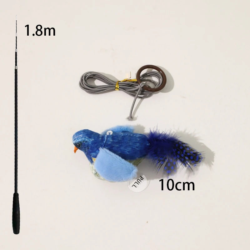 Interactive Cat Toy – Plush Bird with Realistic Sound & Catnip