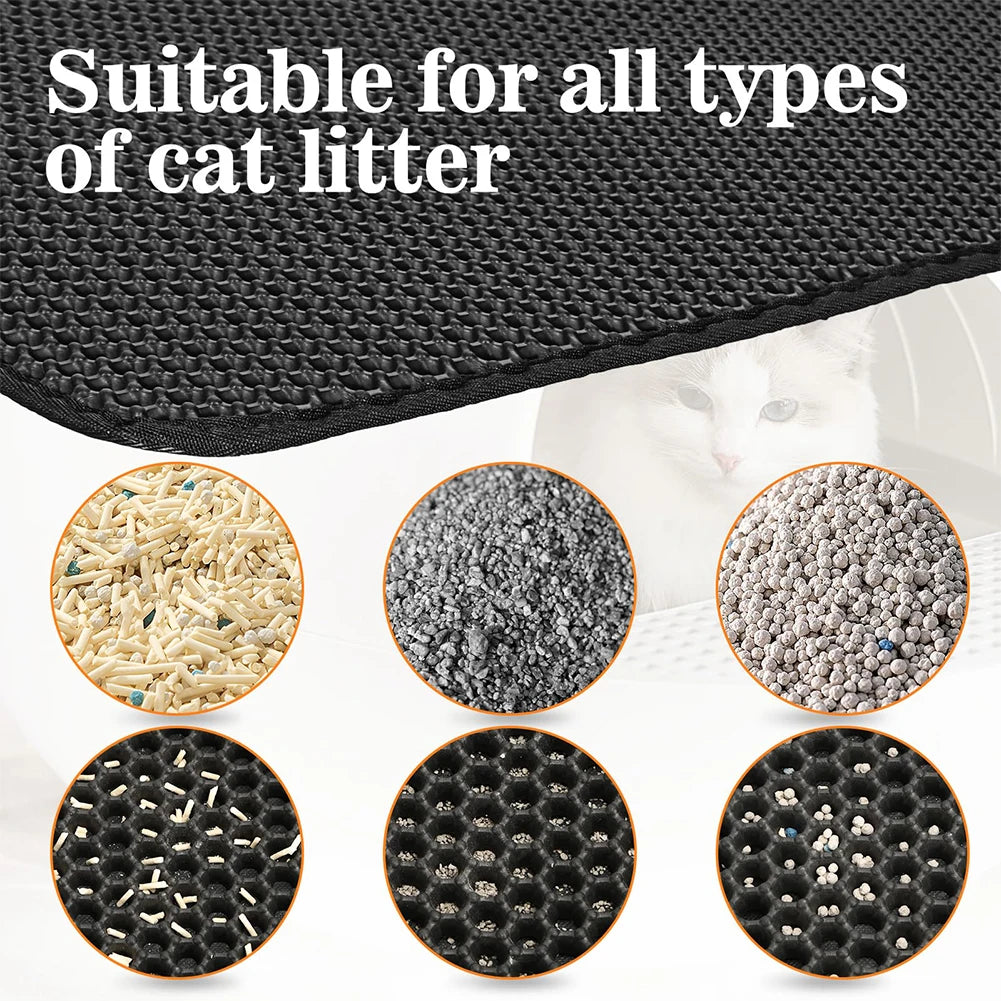 Cat Litter Mat – Double Layer, Waterproof & Non-Slip
