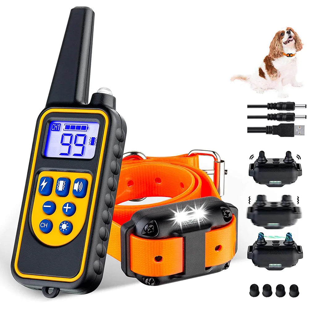 Rechargeable Dog Training Collar – Waterproof with Remote Control