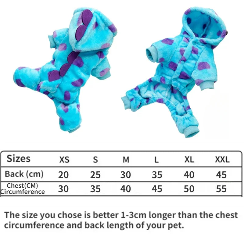 Warm Dog & Cat Hoodie – Cute Dino Design for Cold Weather