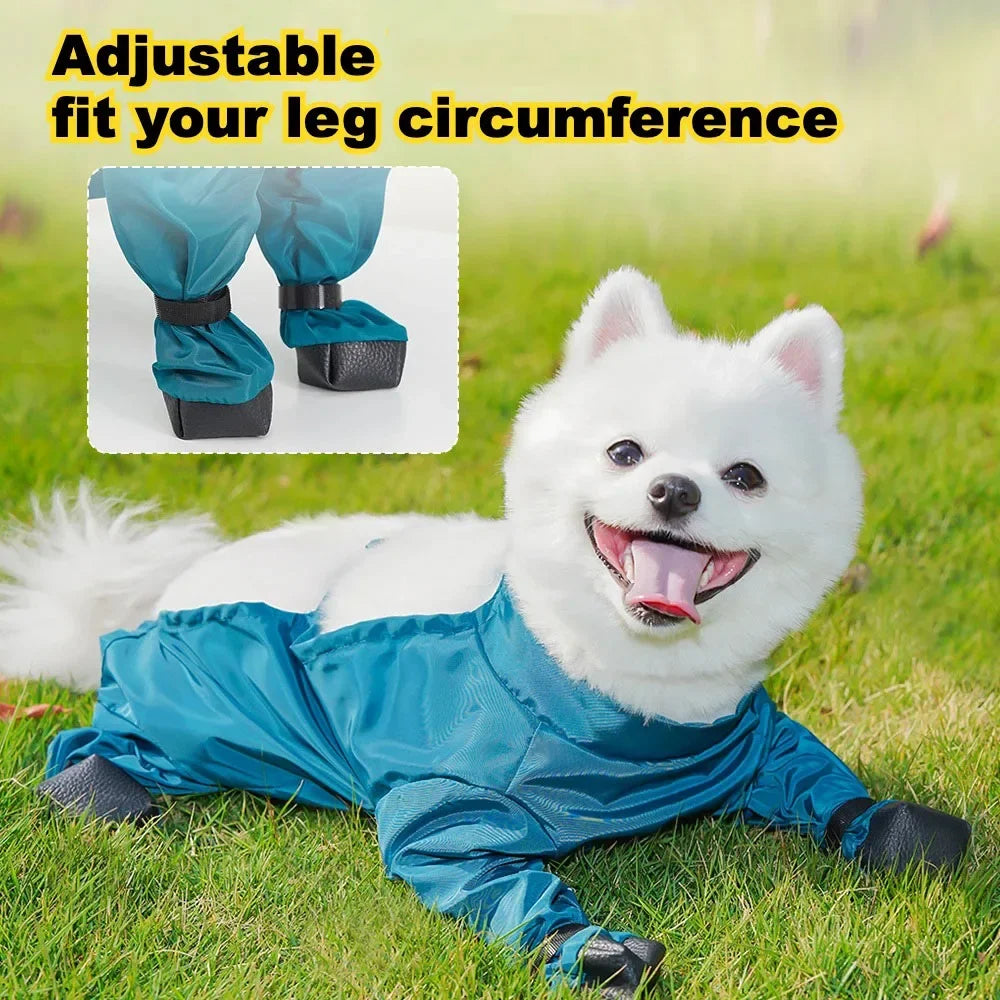 Adjustable Pet Boots with Suspenders – Waterproof & Dirt-Proof