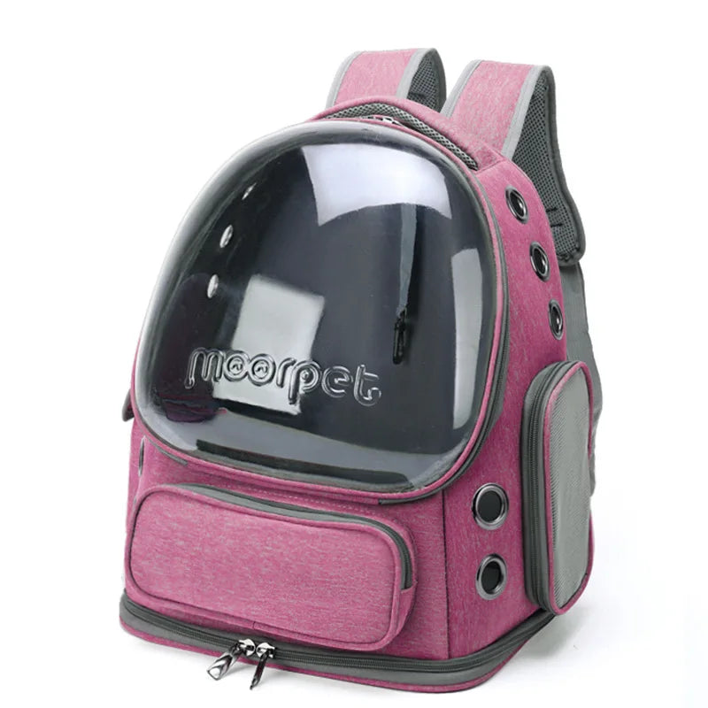 Pet Carrier Backpack – Transparent Design for Cats & Small Dogs