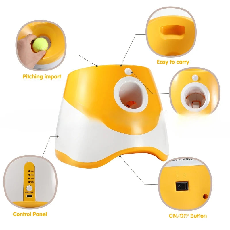 Automatic Dog Tennis Ball Launcher – Rechargeable Interactive Toy