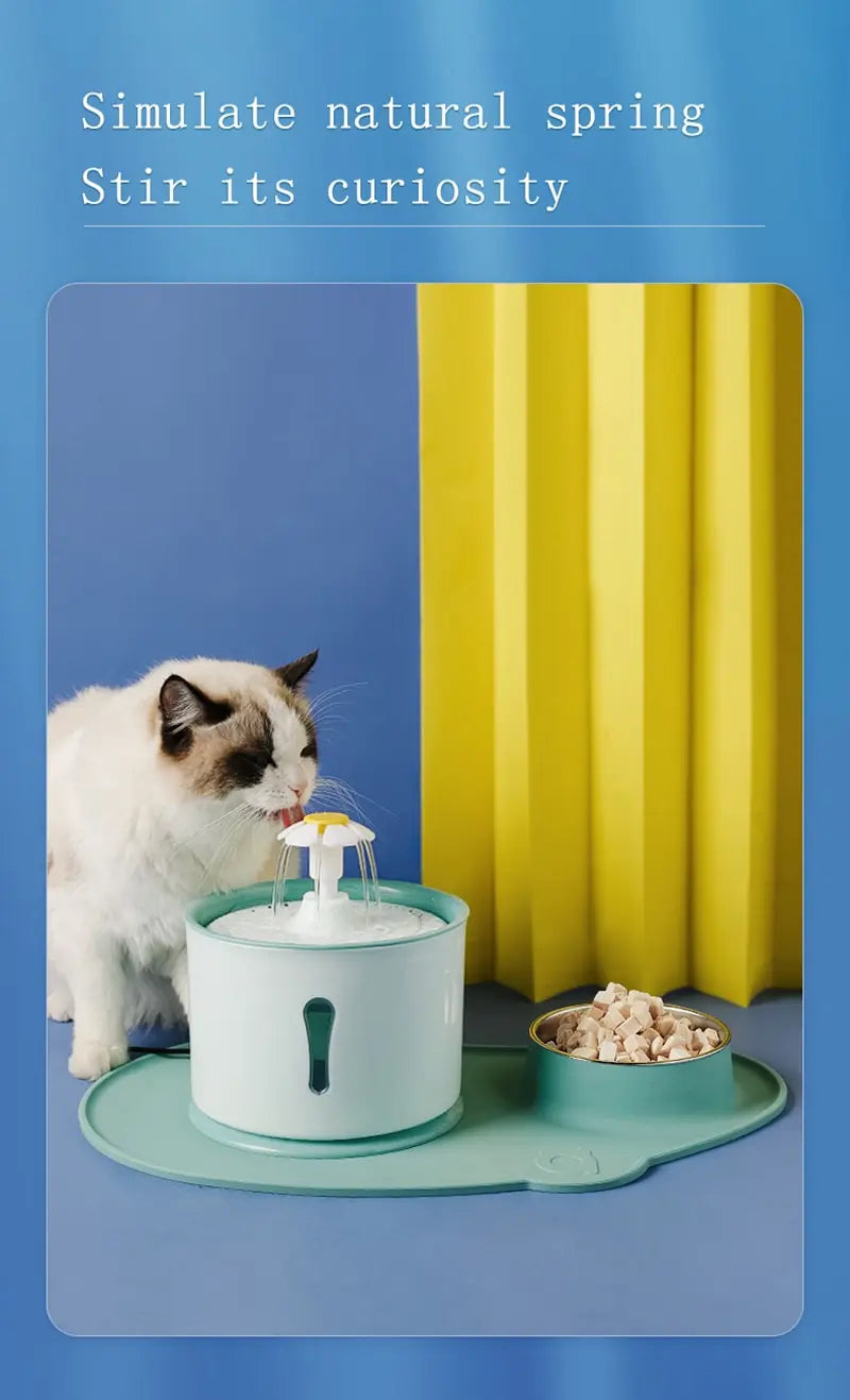 2.4L Automatic Pet Water Fountain – LED Cat & Dog Dispenser with Filters