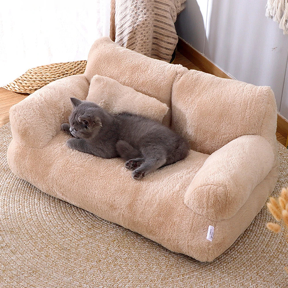 Soft Pet Couch – Washable Sofa Bed for Cats & Dogs