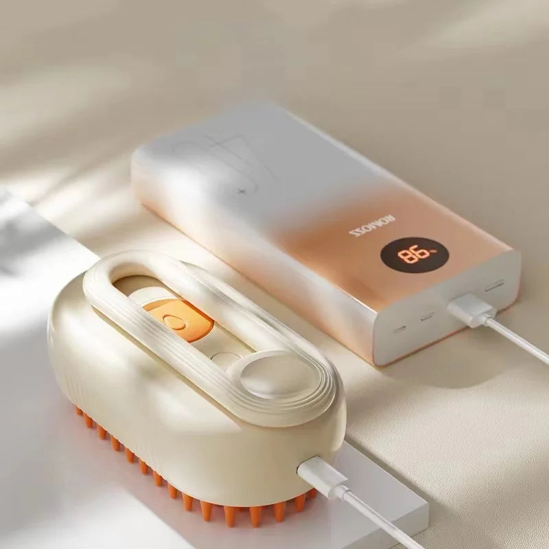 Pet Steam Brush – 3-in-1 Hair Removal, Massage & Anti-Static Comb
