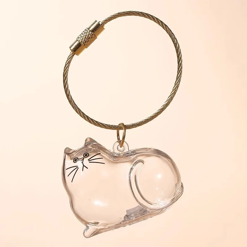 Dog & Cat Fur Keychain – Capsule Pendant for Pet Keepsakes