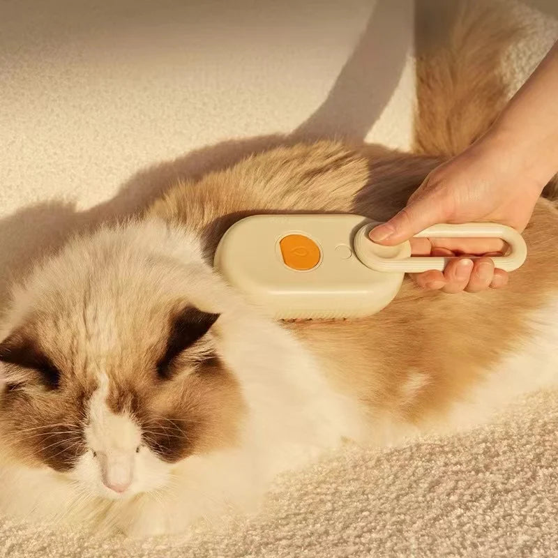 Pet Steam Brush – 3-in-1 Hair Removal, Massage & Anti-Static Comb