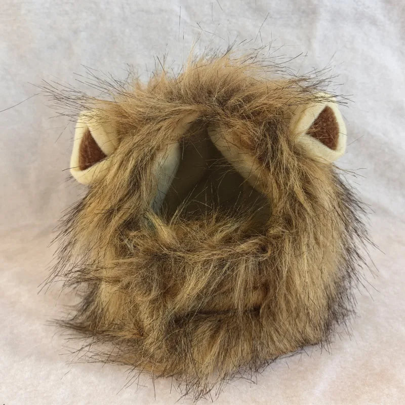 Pet Lion Wig Cap Costume