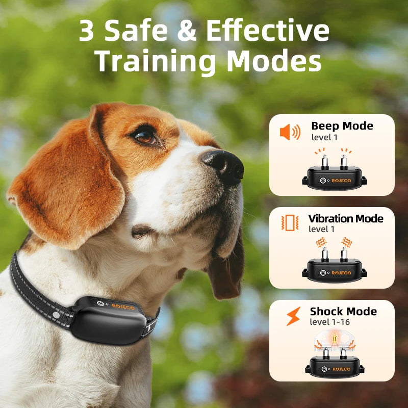 Dog Training Collar – Rechargeable Remote Control & IPX7 Waterproof