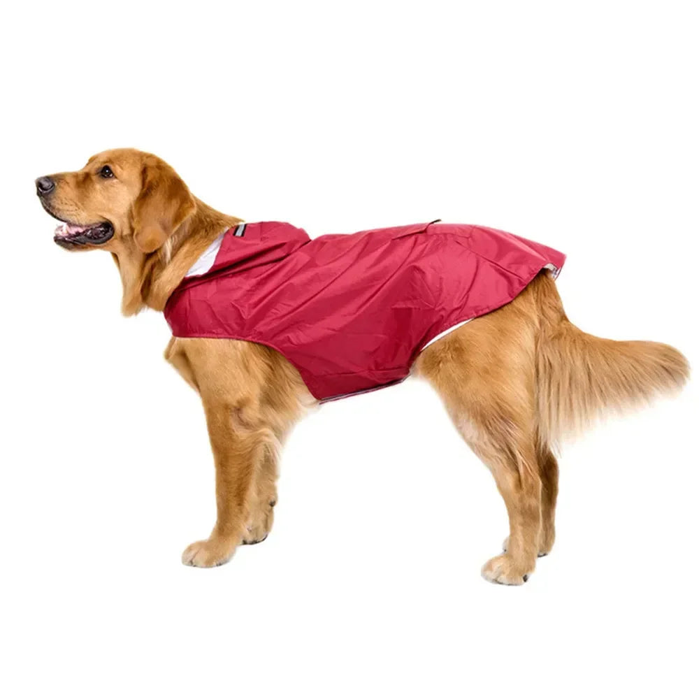 Dog Raincoat with Hood – Waterproof Jacket with Reflective Stripes