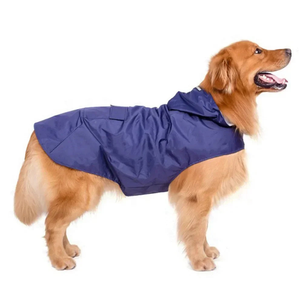 Dog Raincoat with Hood – Waterproof Jacket with Reflective Stripes