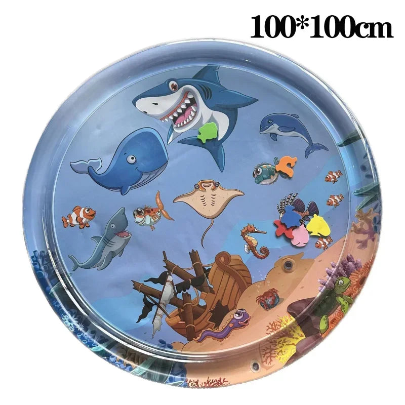 Pet Water Play Mat – Thickened Inflatable Sensory Mat with Fish Design