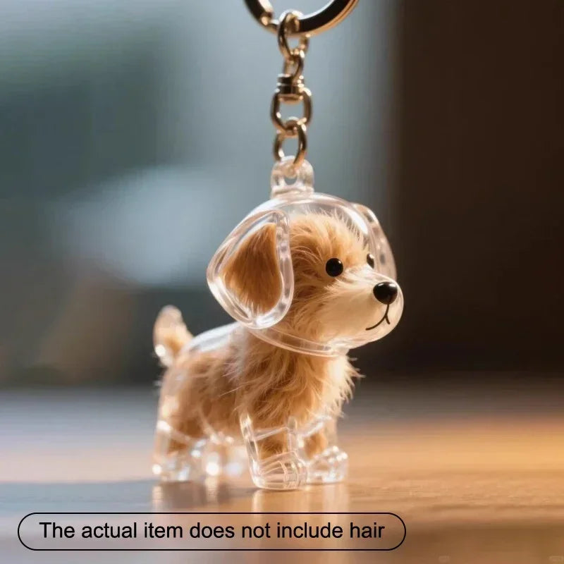 Dog & Cat Fur Keychain – Capsule Pendant for Pet Keepsakes