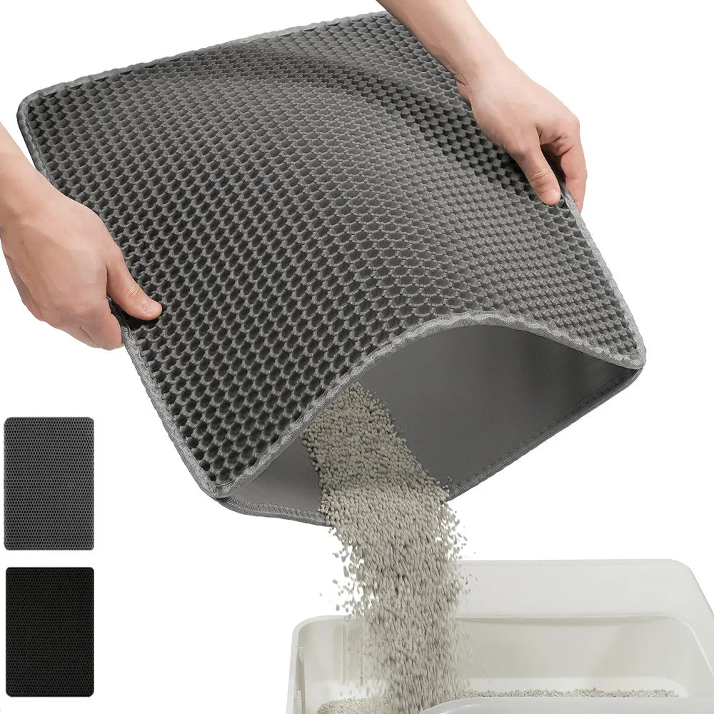Cat Litter Mat – Double Layer, Waterproof & Non-Slip