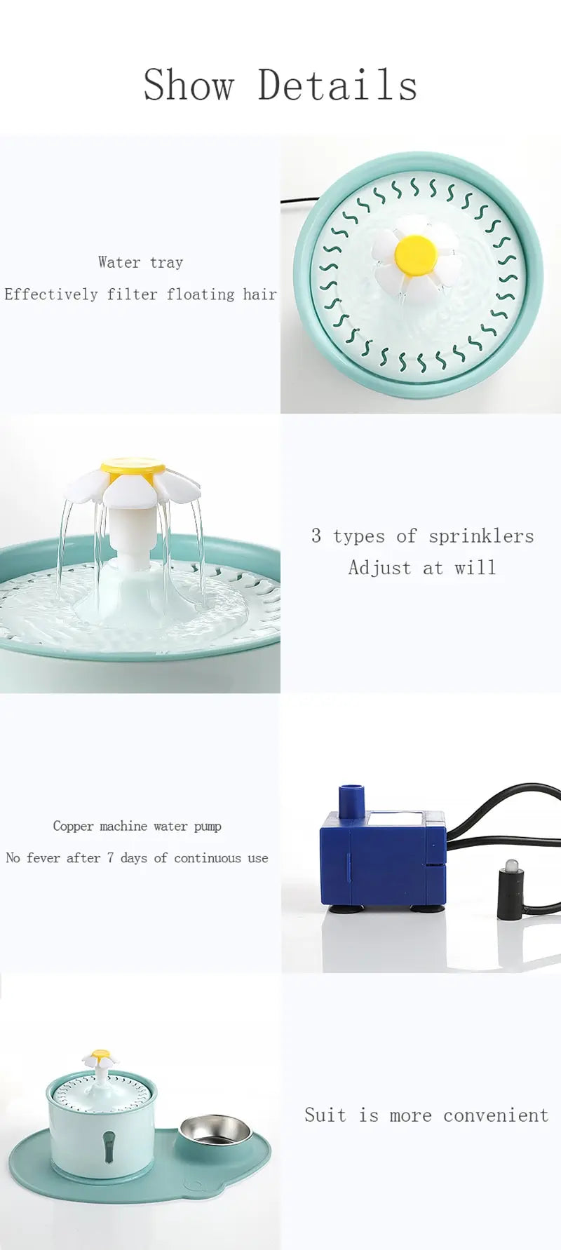 2.4L Automatic Pet Water Fountain – LED Cat & Dog Dispenser with Filters