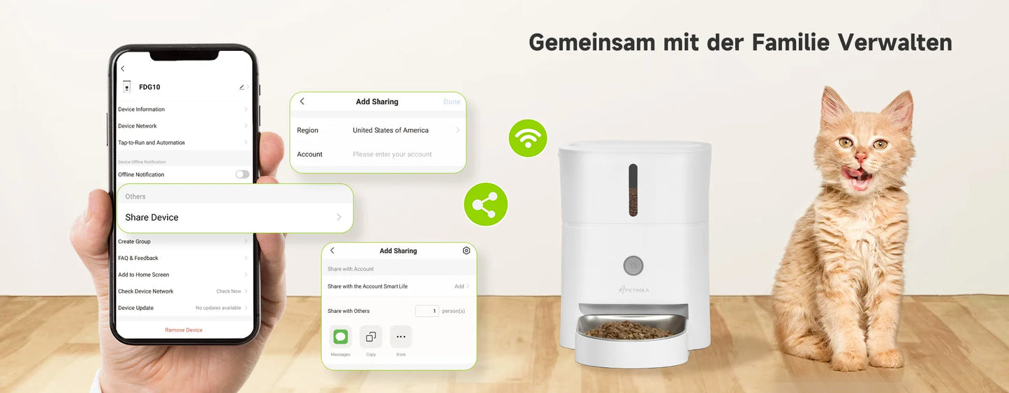 Smart Automatic Pet Feeder – WiFi Remote Control Food Dispenser
