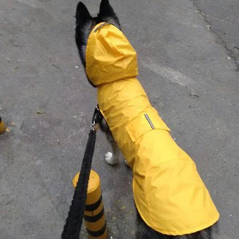 Dog Raincoat with Hood – Waterproof Jacket with Reflective Stripes