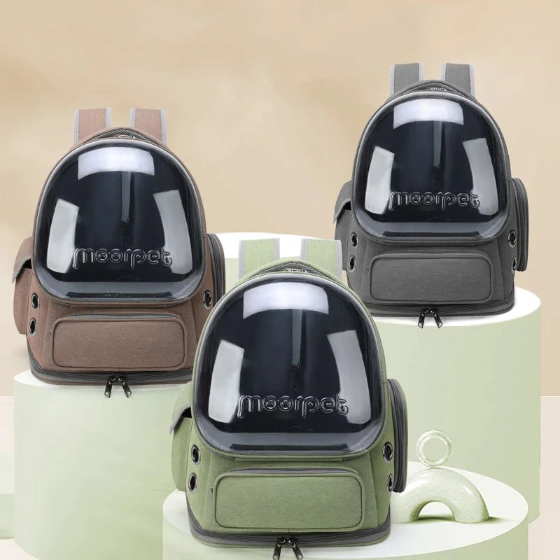 Pet Carrier Backpack – Transparent Design for Cats & Small Dogs