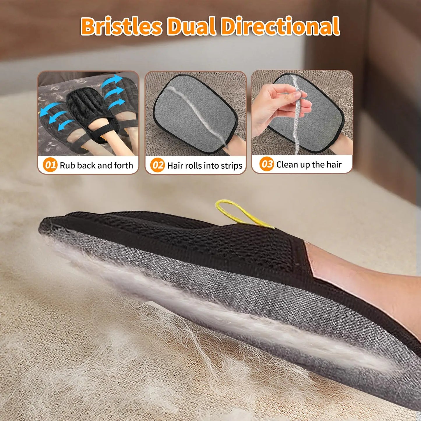 Pet Hair Removal Glove – 5-Finger Grooming & Deshedding for Cats & Dogs