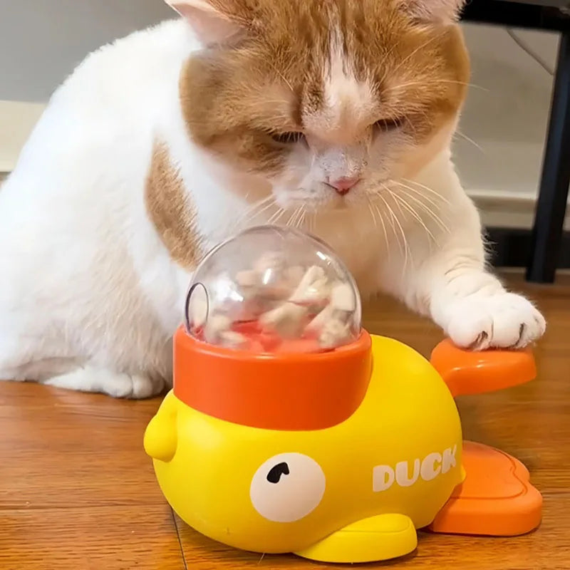 Interactive Pet Feeding Toy – Duck Design with Anti-Slip Base