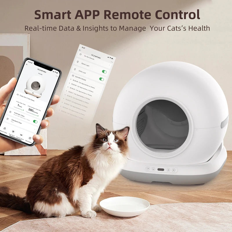 Smart Automatic Cat Litter Box – Self-Cleaning with App Control & Camera